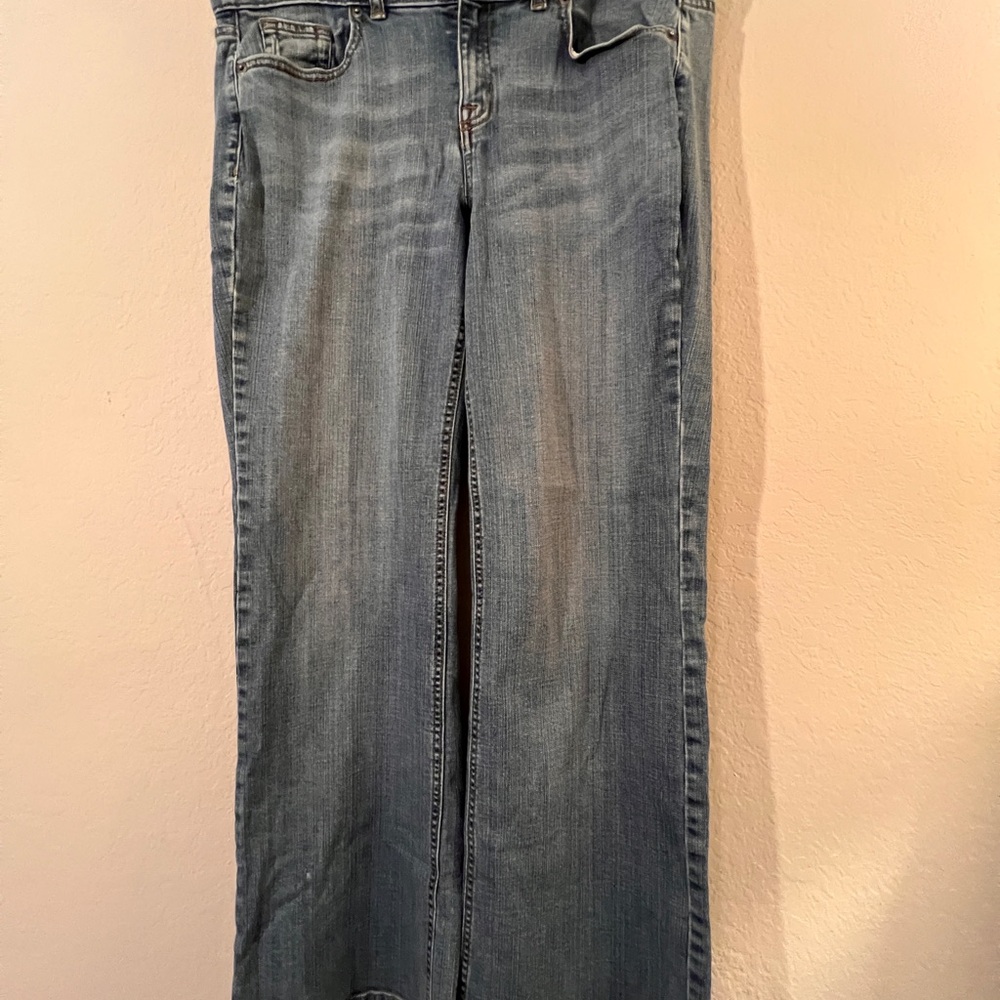 Lands’ End Canvas 1963 Low Rise Bootcut Jeans Men’s Size 34 Dark Wash Stretch